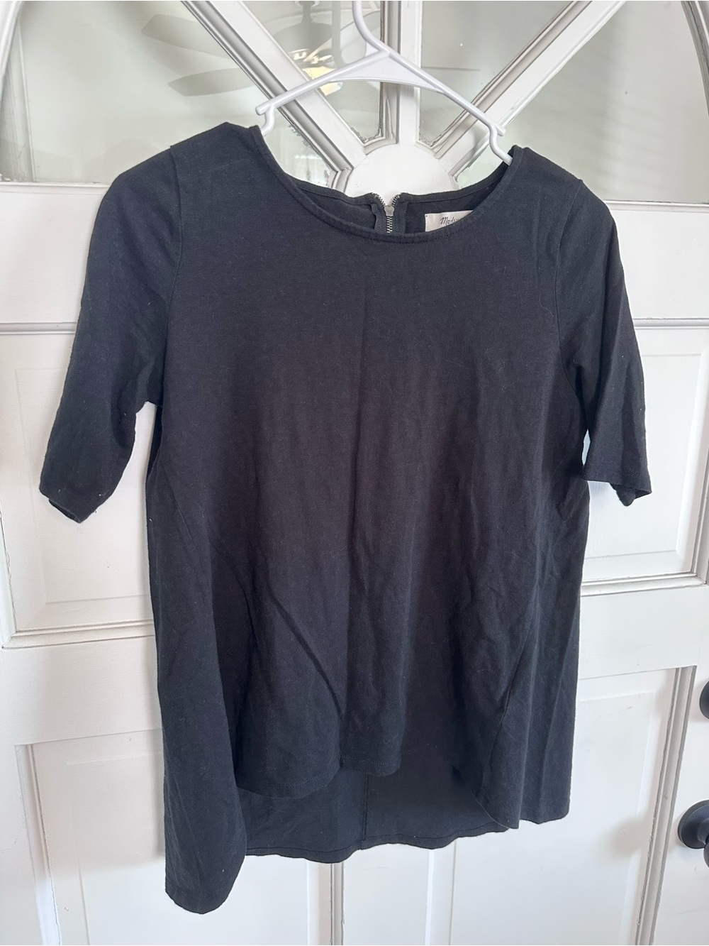 Madewell Black Crewneck Short-Sleeve Top